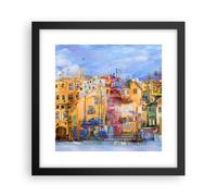 Poster 30x30cm città vecchia casa popolare Stampe Immagini Quadri Moderni Murale
