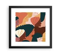 Poster 30x30cm Donne multiculturalismo moderno Stampe Immagini Quadri Moderni