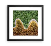 Poster 30x30cm Fotografia aerea modo foresta Stampe Immagini Quadri Moderni