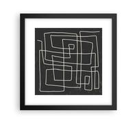 Poster 30x30cm In bianco e nero labirinto linea Stampe Immagini Quadri Moderni