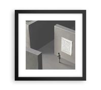 Poster 30x30cm Labirinto grigio perduto Stampe Immagini Quadri Moderni Murale