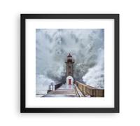 Poster 30x30cm Lanterna Mare Tempesta Stampe Immagini Quadri Moderni Murale
