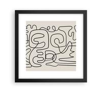 Poster 30x30cm Linea figure forme Stampe Immagini Quadri Moderni Murale