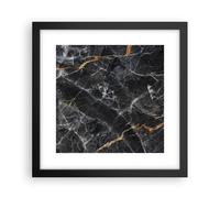 Poster 30x30cm Marmo Pietra Nero Stampe Immagini Quadri Moderni Murale