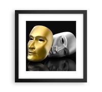 Poster 30x30cm Maschera teatro palcoscenico attore Stampe Quadri Moderni