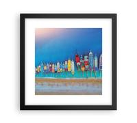 Poster 30x30cm Navi Spiaggia Prospettiva Stampe Immagini Quadri Moderni Murale