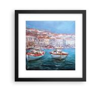Poster 30x30cm Petrolio barche Grecia Stampe Immagini Quadri Moderni Murale