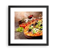 Poster 30x30cm Pizza Cibo Italia tradizione Stampe Immagini Quadri Moderni