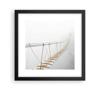 Poster 30x30cm Ponte Sospeso Nebbia Stampe Immagini Quadri Moderni Murale