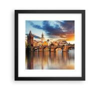 Poster 30x30cm Ponte storia fiume Stampe Immagini Quadri Moderni Murale