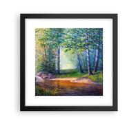 Poster 30x30cm prato acqua albero Stampe Immagini Quadri Moderni Murale