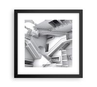 Poster 30x30cm Scienza illusione scale Stampe Immagini Quadri Moderni Murale