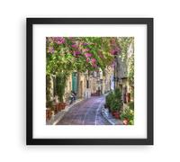 Poster 30x30cm Strada decorazione fiori grecia Stampe Immagini Quadri Moderni