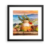 Poster 30x30cm Toscana formaggio frutta italia Stampe Immagini Quadri Moderni