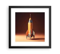 Poster 30x30cm Un Razzo Spaziale Matita Scienza Stampe Immagini Quadri Moderni