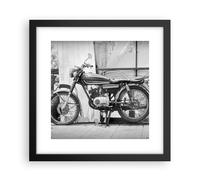Poster 30x30cm Vecchio Moto In Bianco E Nero Stampe Immagini Quadri Moderni