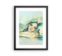 Poster 30x40cm Acquarello Donna Emozioni Stampe Immagini Quadri Moderni Murale