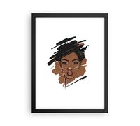 Poster 30x40cm Africano moderno ritratto Stampe Immagini Quadri Moderni Murale