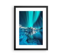 Poster 30x40cm Alba Polare Montagne Stampe Immagini Quadri Moderni Murale