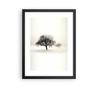 Poster 30x40cm Alberi neve nebbia Stampe Immagini Quadri Moderni Murale