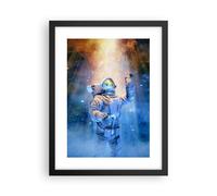 Poster 30x40cm Astronauta Luce Cosmo Stampe Immagini Quadri Moderni Murale