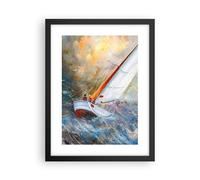 Poster 30x40cm Barca a vela immagine regata Stampe Immagini Quadri Murale