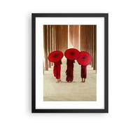 Poster 30x40cm Bhutan Ombrello Rosso Stampe Immagini Quadri Moderni Murale
