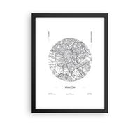 Poster 30x40cm Carta Geografica Cracovia Polonia Stampe Immagini Quadri Murale