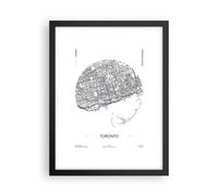 Poster 30x40cm Carta Geografica Toronto Canada Stampe Immagini Quadri Murale