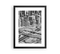 Poster 30x40cm Città grattacieli autostrada Stampe Immagini Quadri Murale