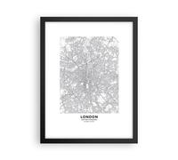 Poster 30x40cm Città mappa Londra Stampe Immagini Quadri Moderni Murale