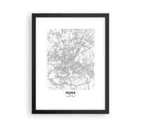 Poster 30x40cm Città Mappa Roma Stampe Immagini Quadri Moderni Murale