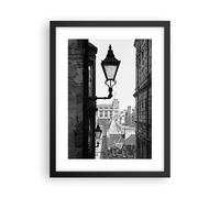 Poster 30x40cm Città Vecchia Bianco E Nero Scozia Stampe Immagini Quadri Murale