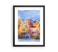 Poster 30x40cm città vecchia casa popolare Stampe Immagini Quadri Moderni Murale