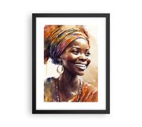 Poster 30x40cm Donna Afroamericano Ritratto Stampe Immagini Quadri Murale
