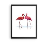 Poster 30x40cm Fenicotteri rosa coppia Stampe Immagini Quadri Moderni Murale