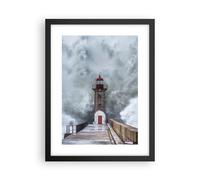 Poster 30x40cm Lanterna Mare Tempesta Stampe Immagini Quadri Moderni Murale