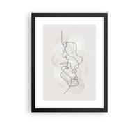 Poster 30x40cm Linea singola uomo donna Stampe Immagini Quadri Moderni Murale