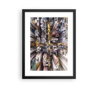 Poster 30x40cm Metropolis Fotografia aerea Street Stampe Immagini Quadri Murale