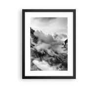 Poster 30x40cm montagne nebbia picco Stampe Immagini Quadri Moderni Murale