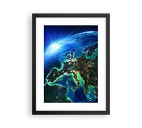 Poster 30x40cm Notte spazio mondo vista Stampe Immagini Quadri Moderni Murale