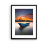 Poster 30x40cm Ovest Il Sole La Barca Stampe Immagini Quadri Moderni Murale
