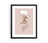 Poster 30x40cm Pastello donna cappello Stampe Immagini Quadri Moderni Murale