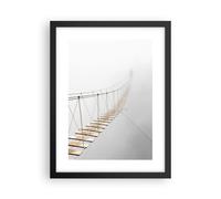 Poster 30x40cm Ponte Sospeso Nebbia Stampe Immagini Quadri Moderni Murale