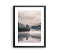 Poster 30x40cm Riflessione nebbia paesaggio Stampe Immagini Quadri Murale