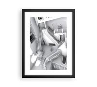 Poster 30x40cm Scienza illusione scale Stampe Immagini Quadri Moderni Murale