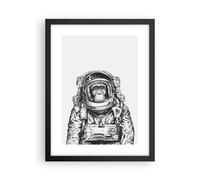 Poster 30x40cm Scimpanzé astronauta disegno Stampe Immagini Quadri Murale