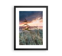 Poster 30x40cm Spiaggia Erba Orizzonte Stampe Immagini Quadri Moderni Murale
