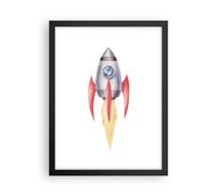 Poster 30x40cm Un Razzo Spaziale Bambini Cosmo Stampe Immagini Quadri Murale