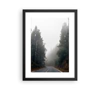 Poster 30x40cm Via nebbia strada Stampe Immagini Quadri Moderni Murale